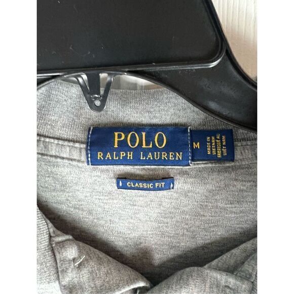 Polo Ralph Lauren Mens Grey Polo Classic Fit Shirt Size M - Picture 4 of 4